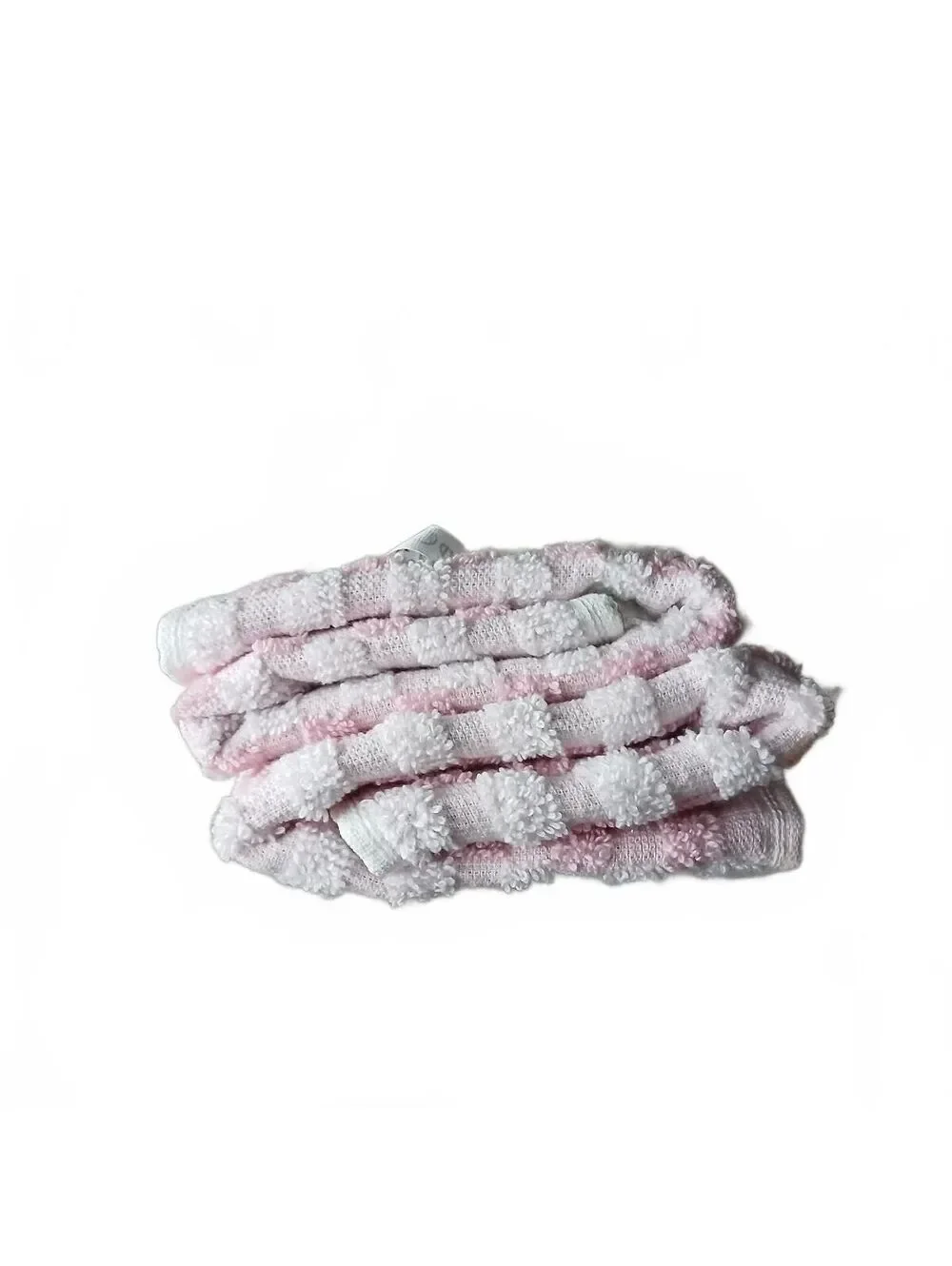 Juicy Couture Pink White Green Checkered 2 Pack Cotton Hand Towels 16x26 NWT